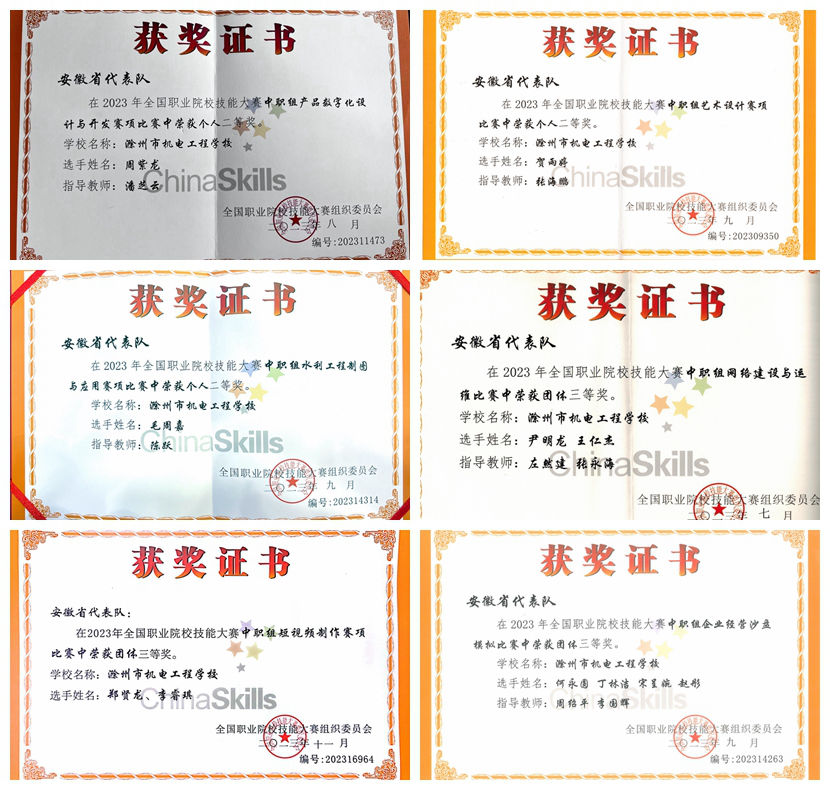技能大赛获奖6个拼图 技能大赛获奖6个拼图